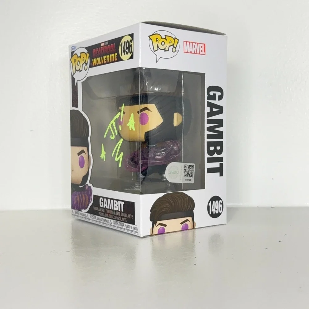 Funko Pop Gambit #1496 Signed Auto SWAU Auth Josh Trujillo Marvel Autograph